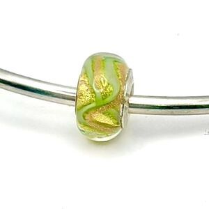 Chamilia Gold Green Bead Charm